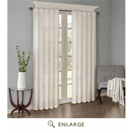 Madison Park 42 x 95 in. Harper Solid Crushed Window Panel Pair, White MP40-4498